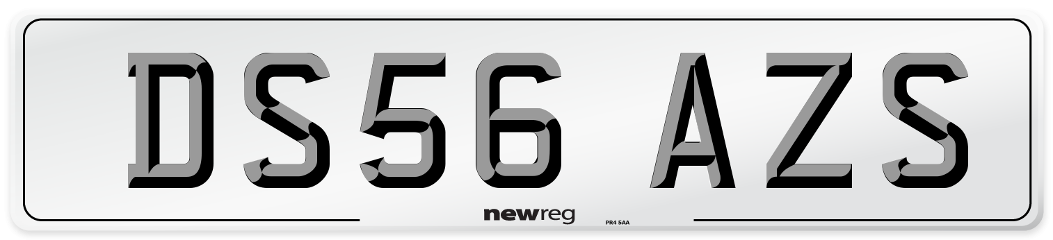 DS56 AZS Number Plate from New Reg